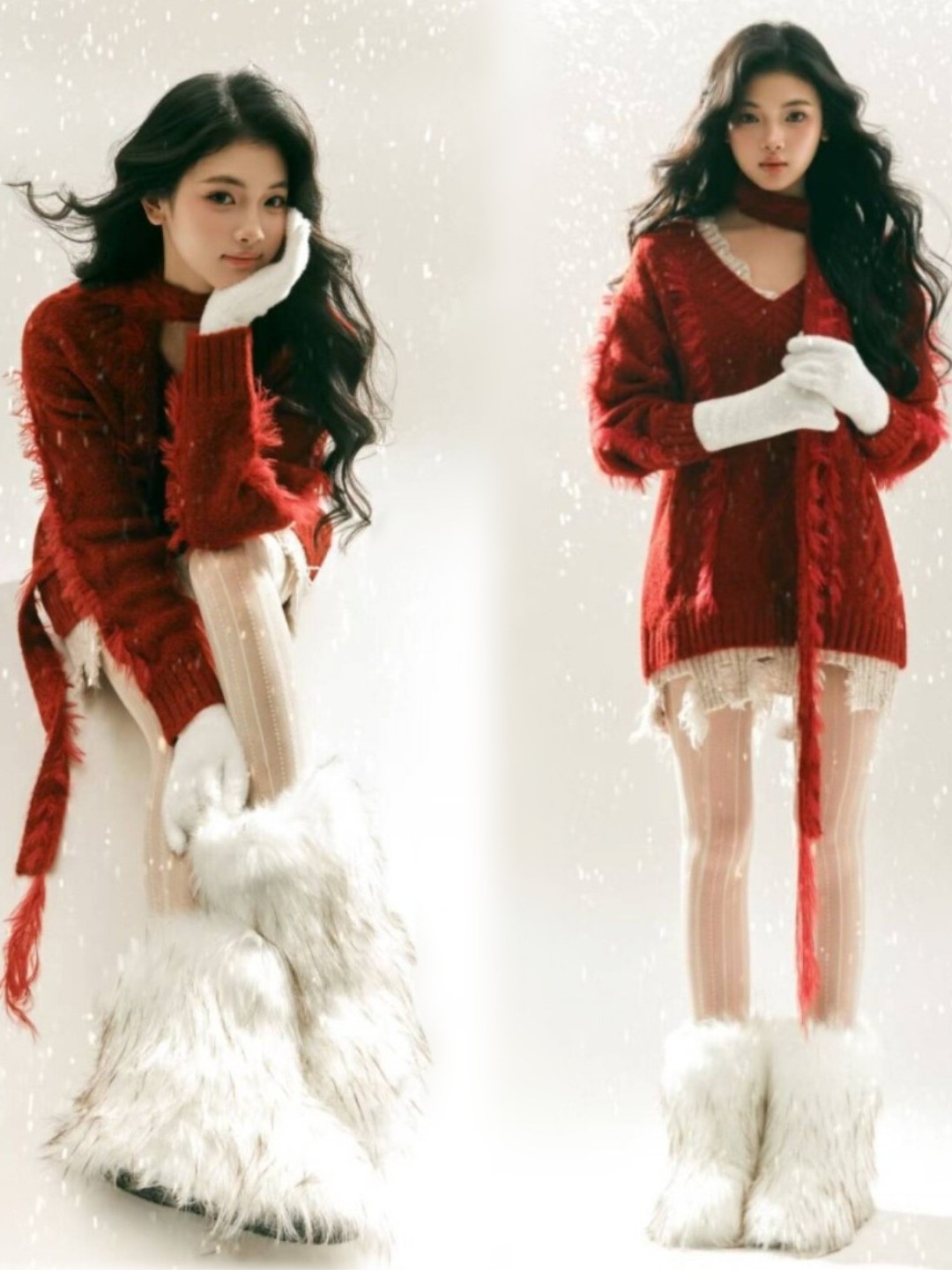 Photography Studio - 2025 New Red Sweater Art Photography