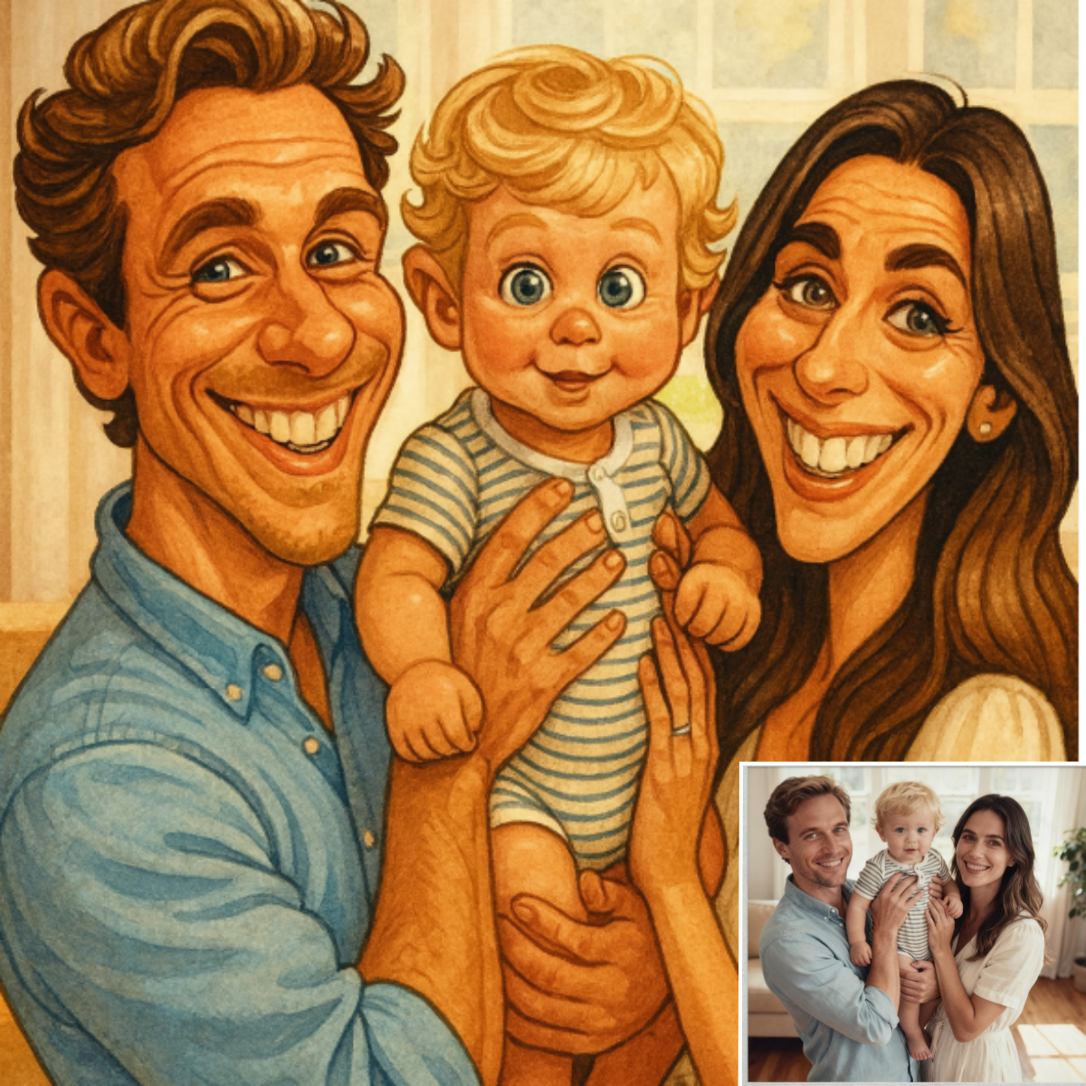 Photography Poster - Custom Family Cartoon Poster Funny and