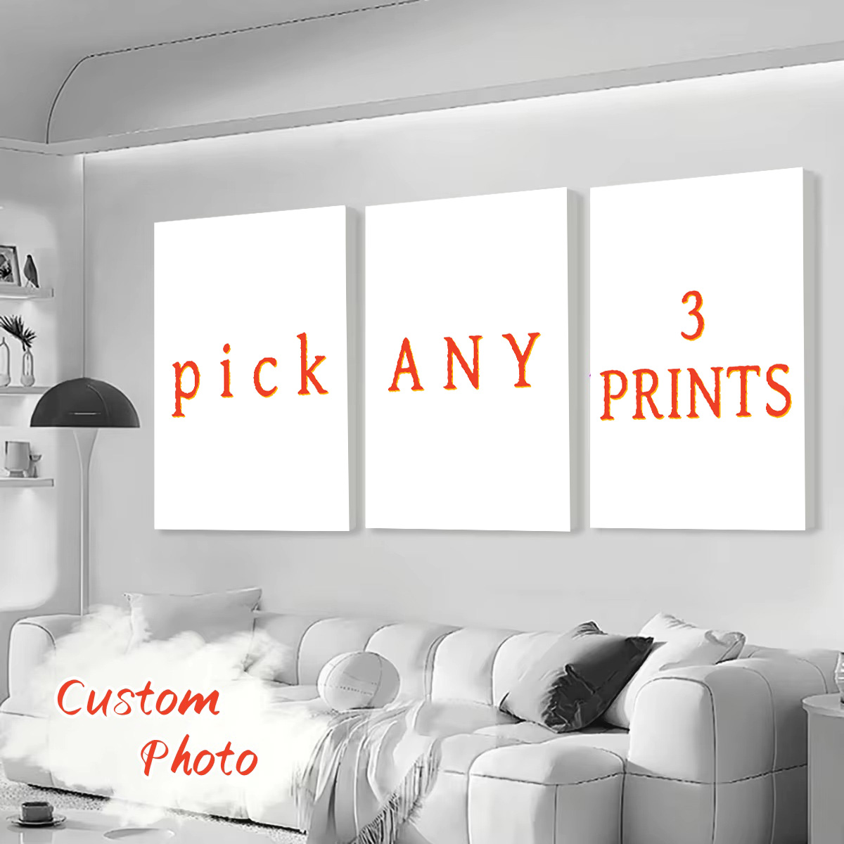 Photography Poster - 3pcs/set Custom Canvas Printing Personalized Photo
