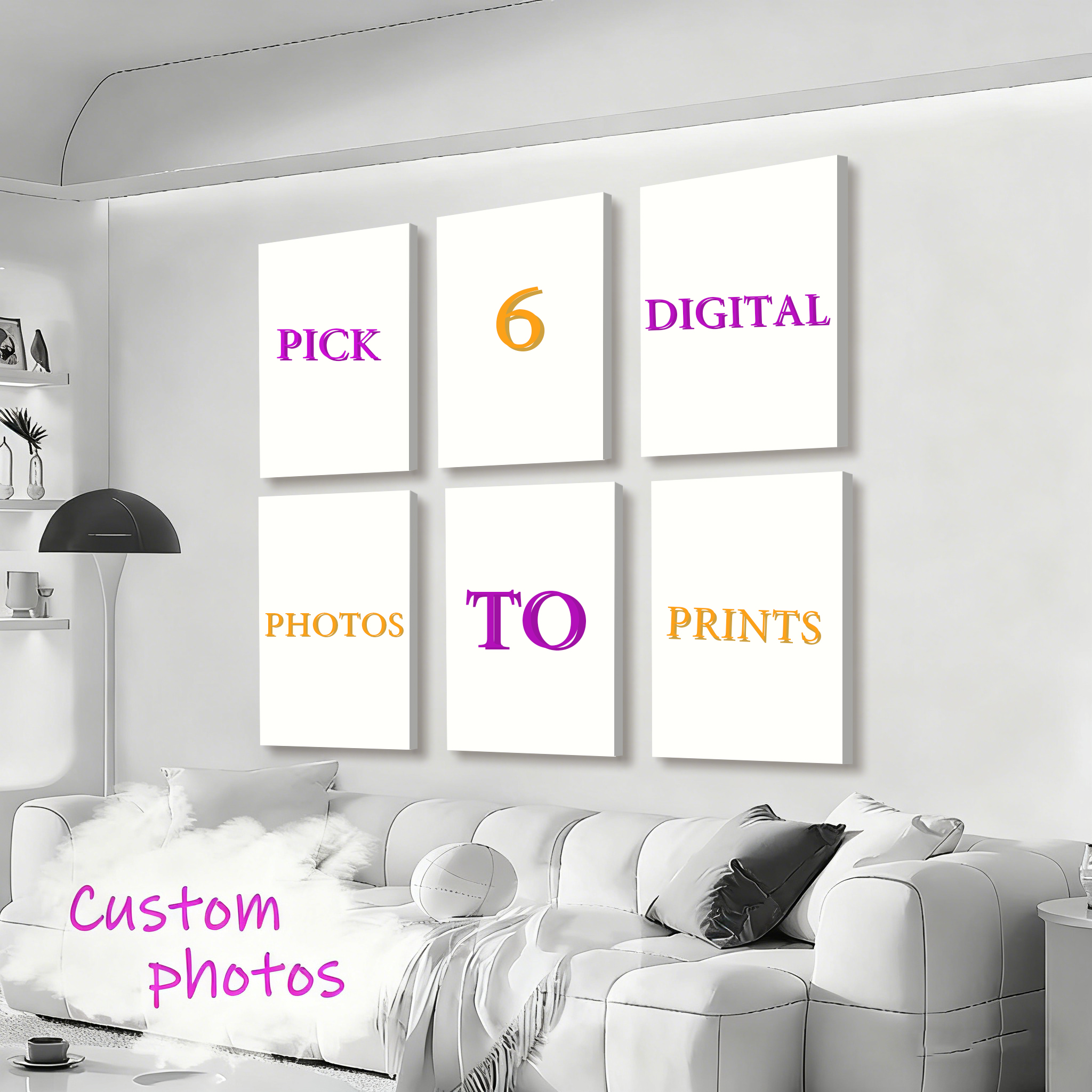 Photography Poster - 6pcs/set Custom Canvas Prints Photo Wall