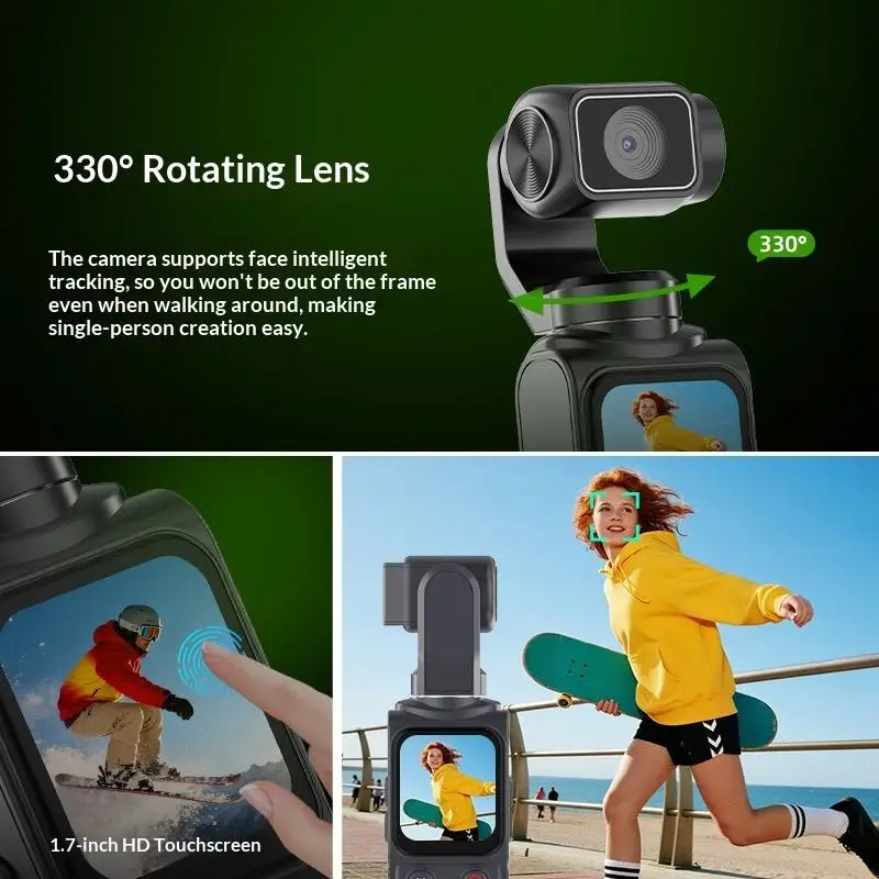 NEW 4K Pocket Gimbal Camera Ha – Handheld Stabilizer Gimbal Bewertung und Preis