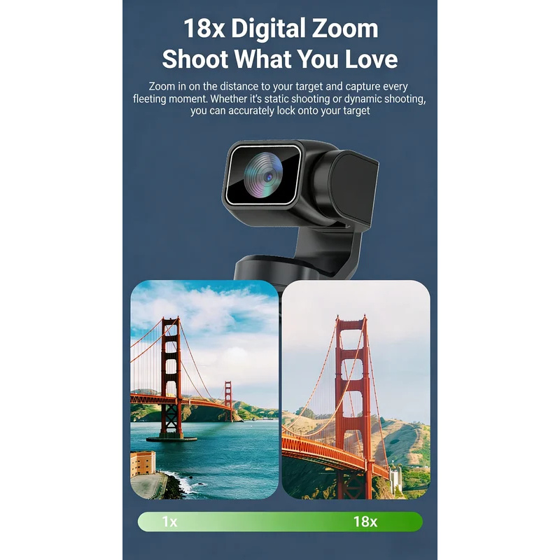 NEW 4K Pocket Gimbal Camera Ha – Handheld Stabilizer Gimbal Bewertung und Preis