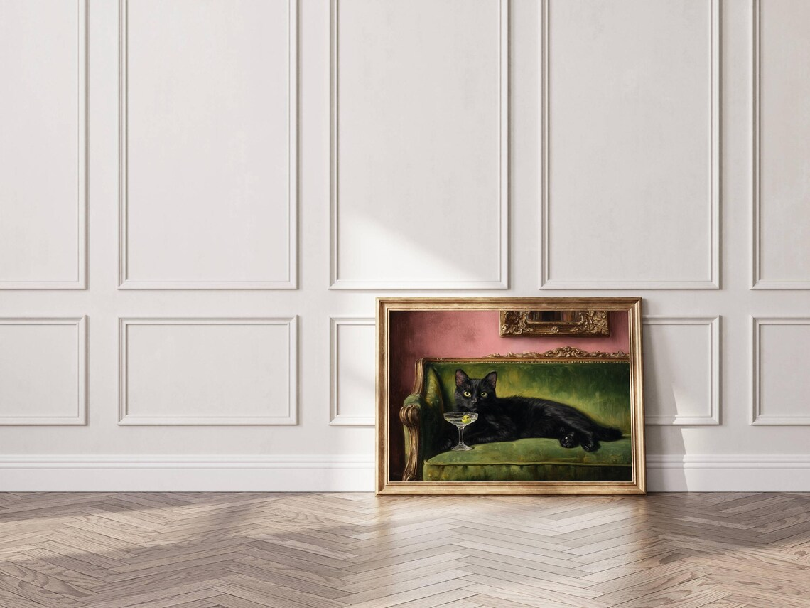 Black Cat Martini Oil Painting – Photography Hobby Bewertung und Preis