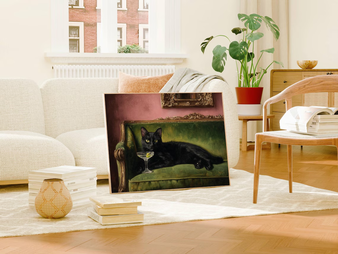 Black Cat Martini Oil Painting – Photography Hobby Bewertung und Preis