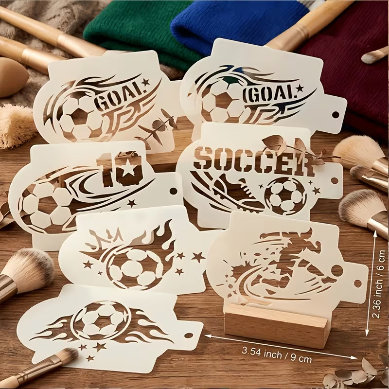 6Pcs Football Stencils for Pai – Photography Hobby Bewertung und Preis