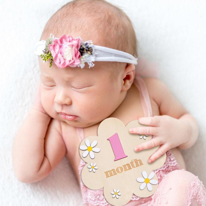 Wooden Baby Monthly Milestone  – Photography Newborn Bewertung und Preis